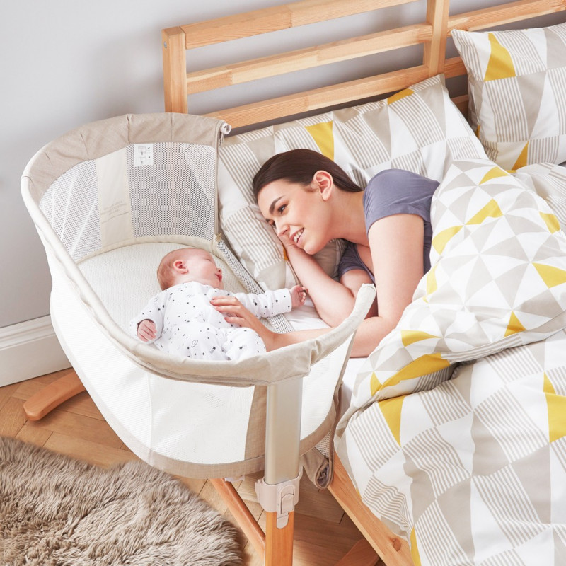 Purflo Keep Me Close Bedside Crib Natural