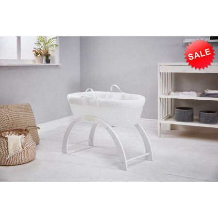Shnuggle Dreami Moses Basket and Stand - White