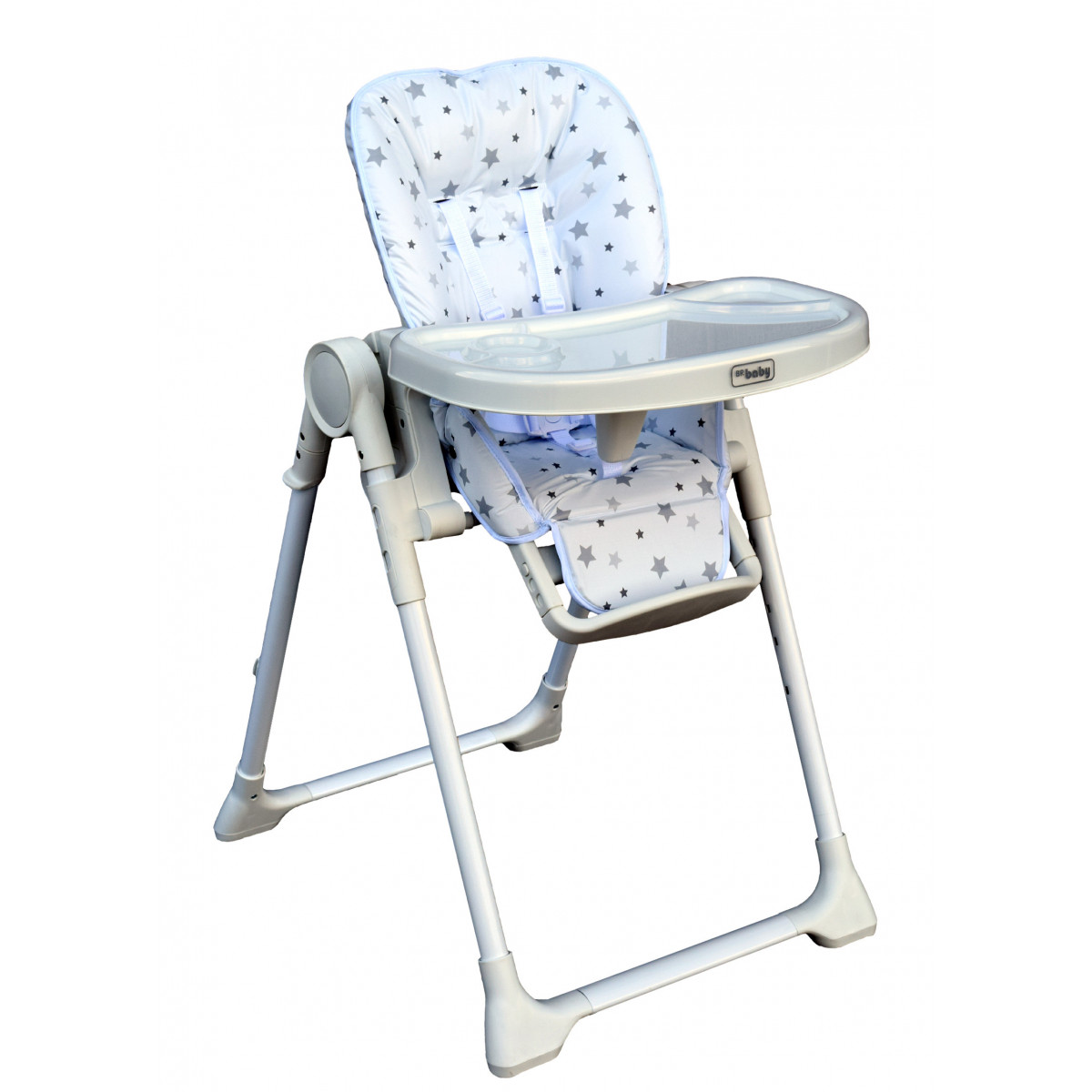 BRbaby Dine & Relax Highchair - In Grey Stars