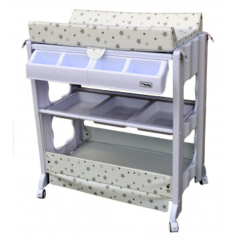 BRbaby Oyster Changing Unit - In Grey Stars