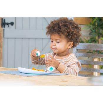 doddl toddler spoon and fork cutlery set (Aqua)