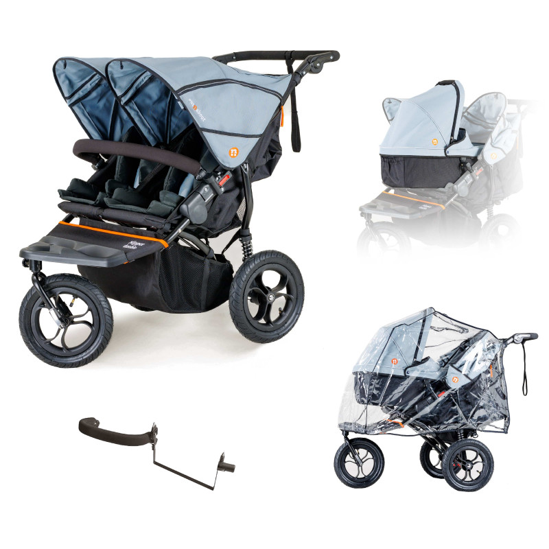 Out 'n' About Nipper Double V5 Newborn and Toddler Starter Bundle - In Rock Salt Out 'n' About Nipper Double V5 Newborn and Toddler Starter Bundle - In Rock Salt