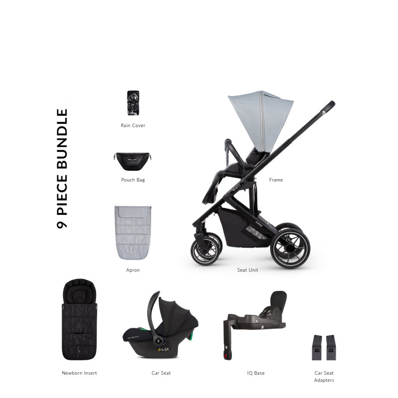 Venicci Empire Deluxe City 9pc Travel System - In Urban Grey
