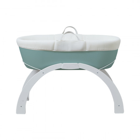 Shnuggle Dreami Moses Basket and Stand - In Eucalyptus