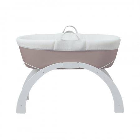 Shnuggle Dreami Moses Basket and Stand - In Taupe