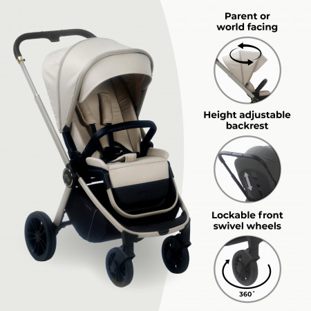 MyBabiie MB450i Travel System - In Ivory