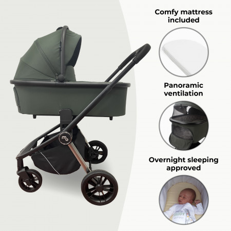 MyBabiie MB450i 3-in-1 Travel System - In Forest Green