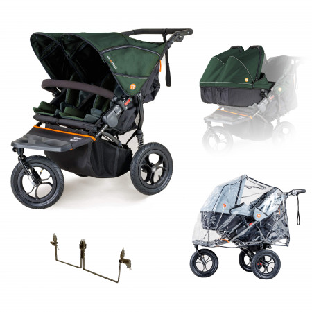 Out 'n' About Nipper Double V5 Twin Starter Bundle - Sycamore Green