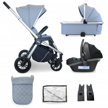 MyBabiie MB450i 3-in-1 Travel System - In Cool Blue