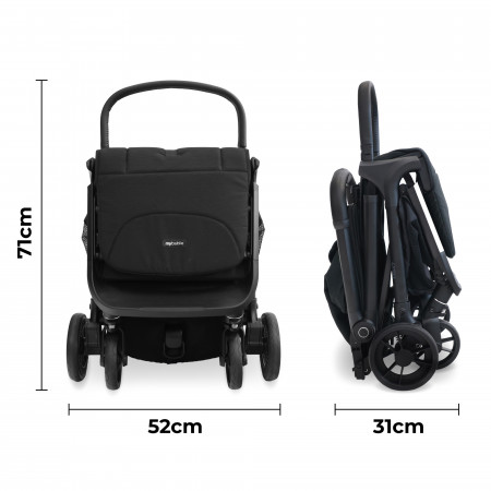 MyBabiie MBX7 Auto-Fold Stroller - In Black