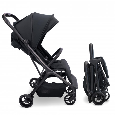 MyBabiie MBX7 Auto-Fold Stroller - In Black