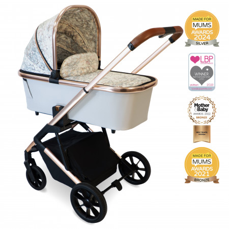 MyBabiie MB500i 3-in-1 Travel System - In Rose Gold Marble