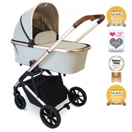 MyBabiie MB500i 3-in-1 Travel System - In Rose Gold Stone