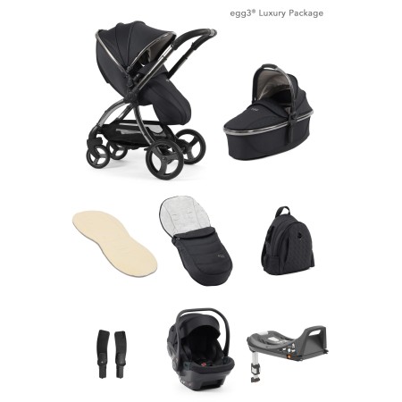 Egg3® Luxury Bundle (Inc. Egg® Shell Car Seat) - In Carbonite