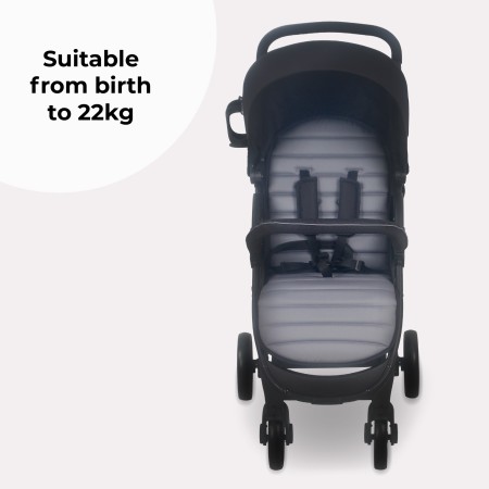 MyBabiie MB30 Stroller - Black & Grey