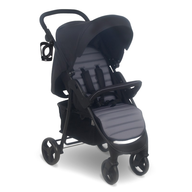 MyBabiie MB30 Stroller - Black & Grey