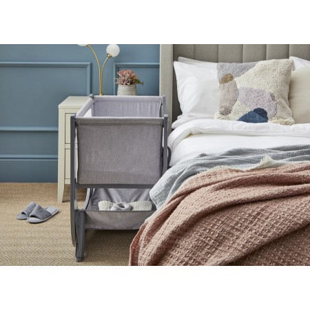 Shnuggle Air Lite Bedside Crib - In Grey