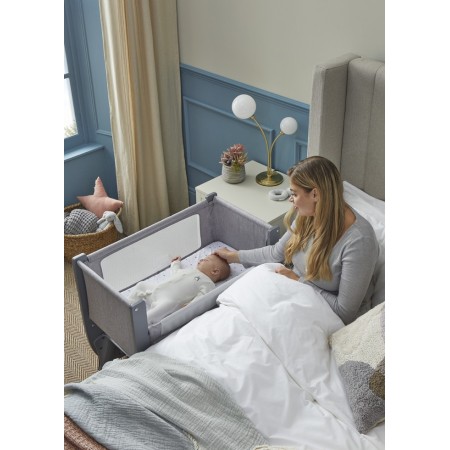 Shnuggle Air Lite Bedside Crib - In Grey