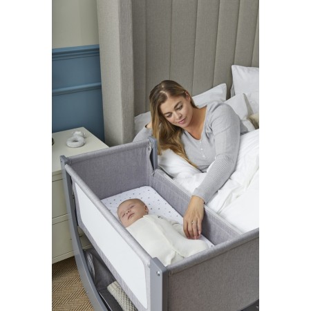 Shnuggle Air Lite Bedside Crib - In Grey