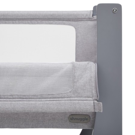 Shnuggle Air Lite Bedside Crib - In Grey