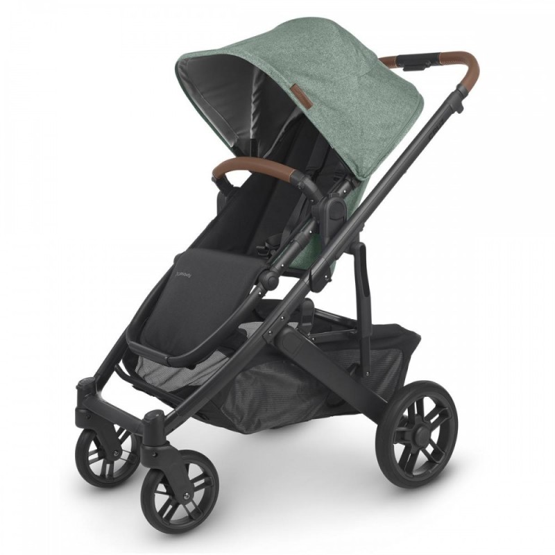 UPPAbaby CRUZ V2 Pushchair - In Gwen  (Sage Green melange with Saddle Leather)