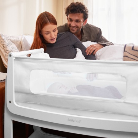 SnuzPod 4 Bedside Crib - In White