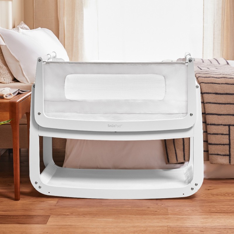 SnuzPod 4 Bedside Crib - In White