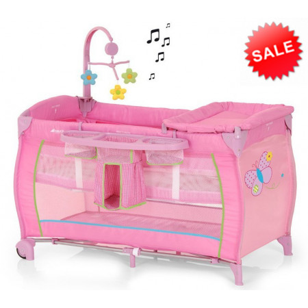 Hauck Babycenter Travel Cot - In Butterfly