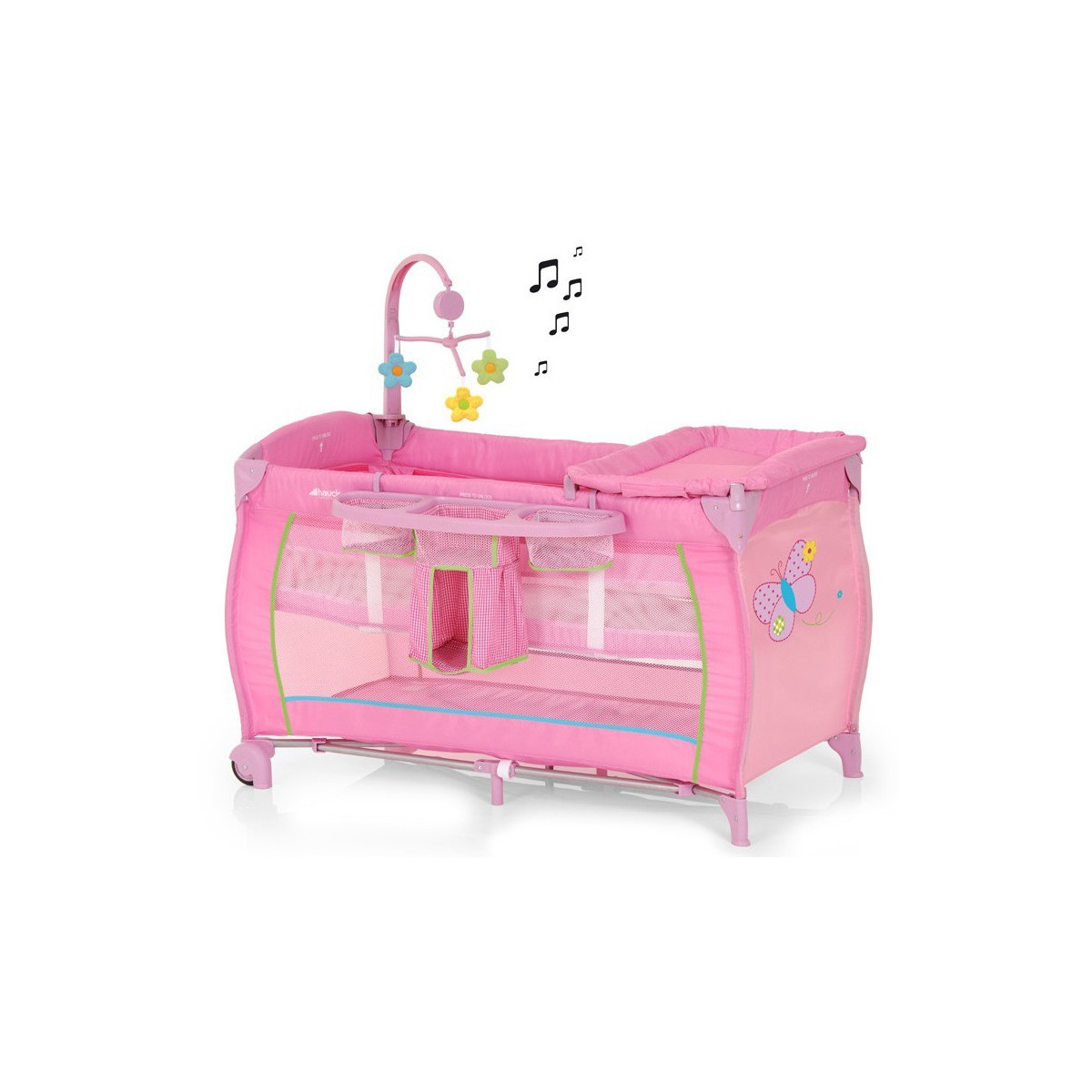 Hauck Babycenter Travel Cot - In Butterfly