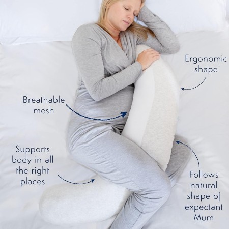 PurFlo Breathe Pregnancy Pillow – In Minimal Grey