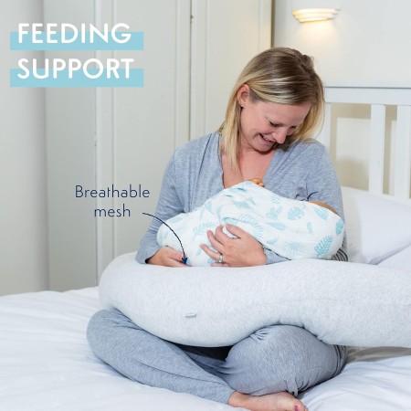 PurFlo Breathe Pregnancy Pillow – In Minimal Grey