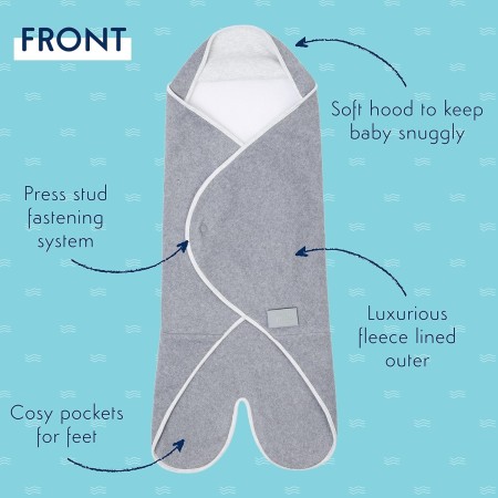 PurFlo Cosy Wrap Travel Blanket – In Minimal Grey