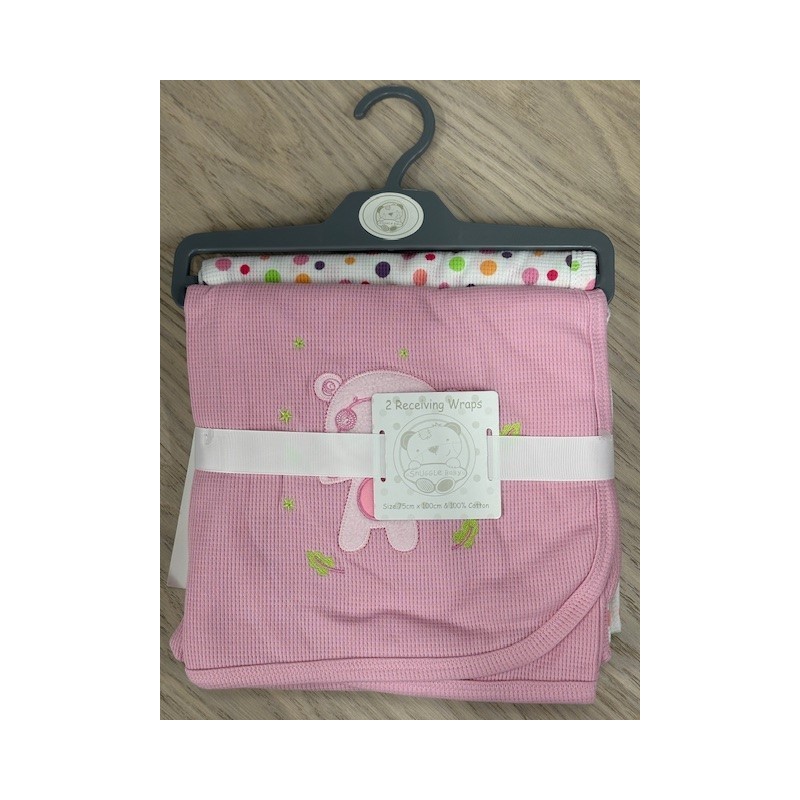 Snuggle Baby Receiving Blanket (2pk) - In Pink