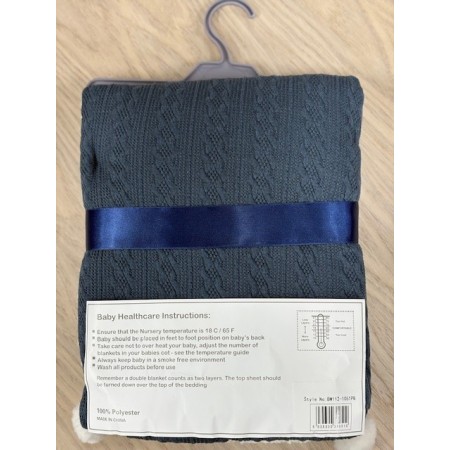 Snuggle Baby Pom Pom Blanket - In Navy