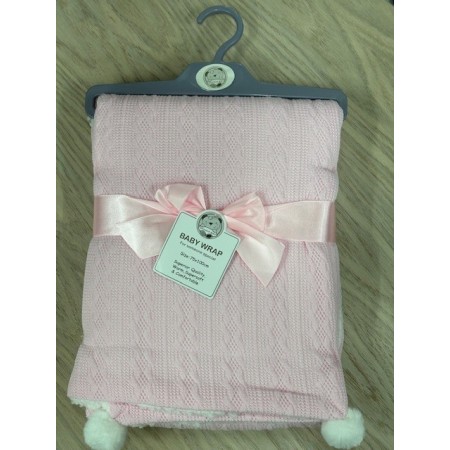 Snuggle Baby Pom Pom Blanket - In Pink