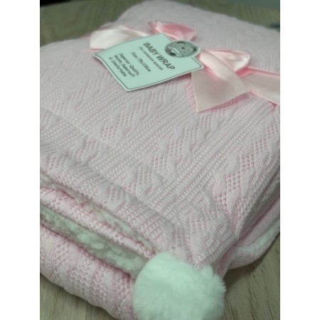 Snuggle Baby Pom Pom Blanket (2pk) - In Pink