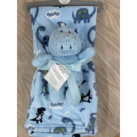 Snuggle Baby Blanket with Soft Toy - In Dino