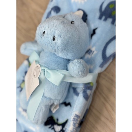 Snuggle Baby Blanket with Soft Toy - In Dino