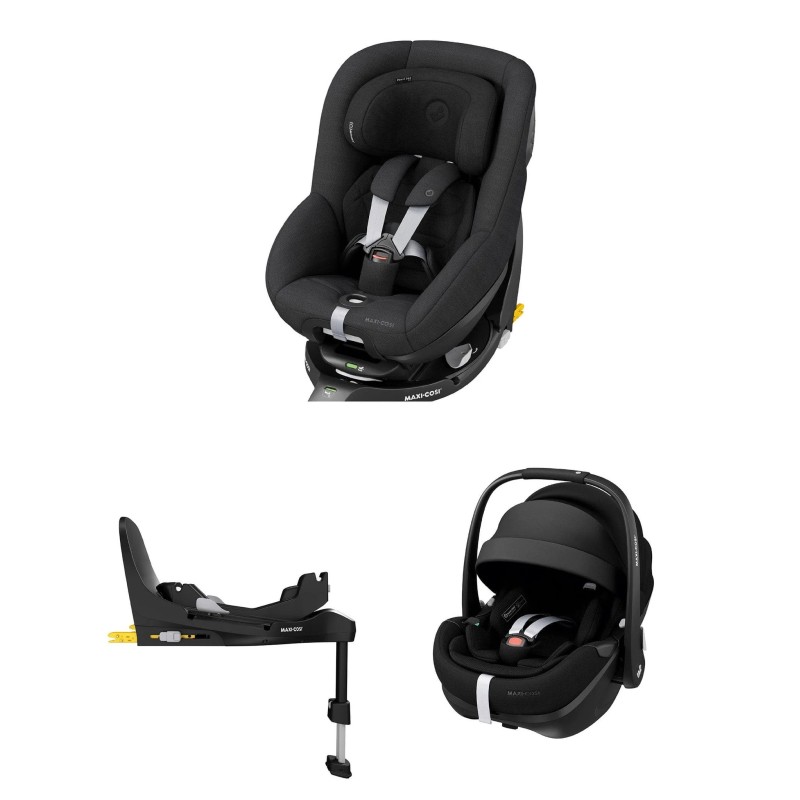 Maxi-Cosi Family Pro² Bundle [Pebble 360 Pro², Pearl 360 Pro & FamilyFix 360 Pro Base] - In Black