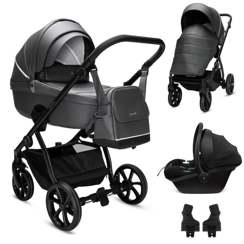 Noordi Fjordi V2 | 3in1 Travel System | In Shadow Grey [Eco-leather]