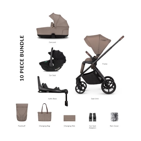 Venicci Claro 3in1 (Inc. Tiago 360 & Base) - In Almond