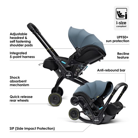 Doona X Car Seat & Stroller - In Ocean Blue