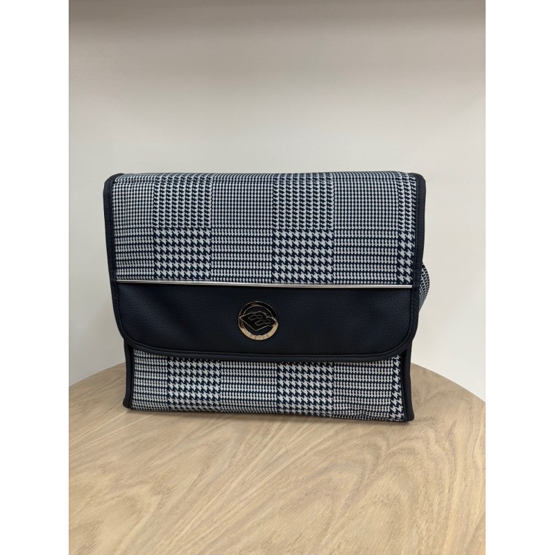 Bébécar Carré Changing Bag - In Navy Plaid [SALE]