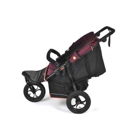 Nipper Double V6 Pushchair - In Brambleberry Red