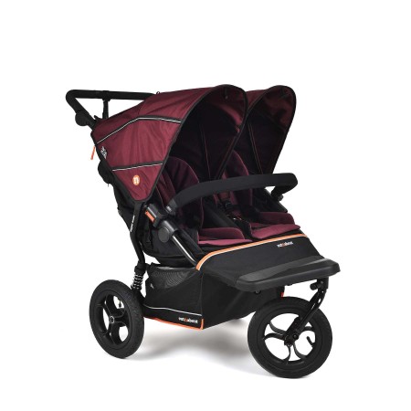 Nipper Double V6 Pushchair - In Brambleberry Red