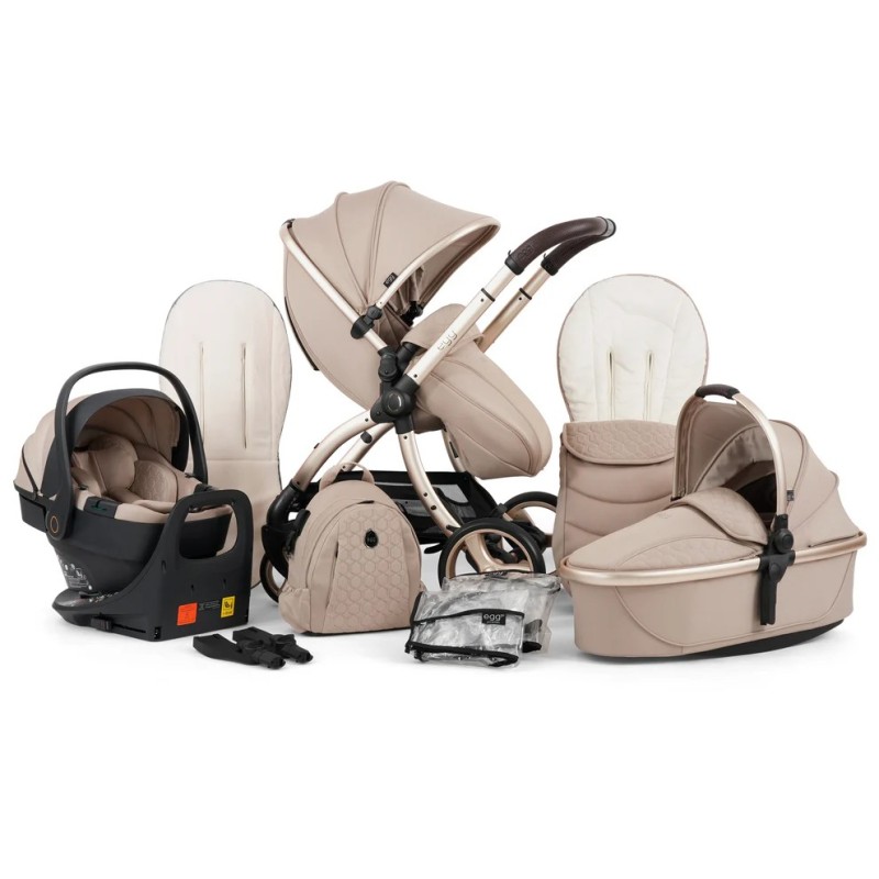 Egg3® Luxury Bundle (Inc. Egg® Shell 360 Car Seat) - In Feather