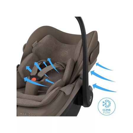 Maxi-Cosi Pebble Slide Pro iSize Car Seat & FamilyFix Slide Pro Base [In Oak Truffle]