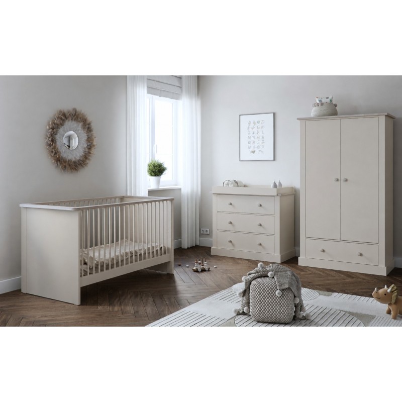 Little Acorns Sophia 3 Piece Nursery Room Set | In Cashmere & Grey Ash